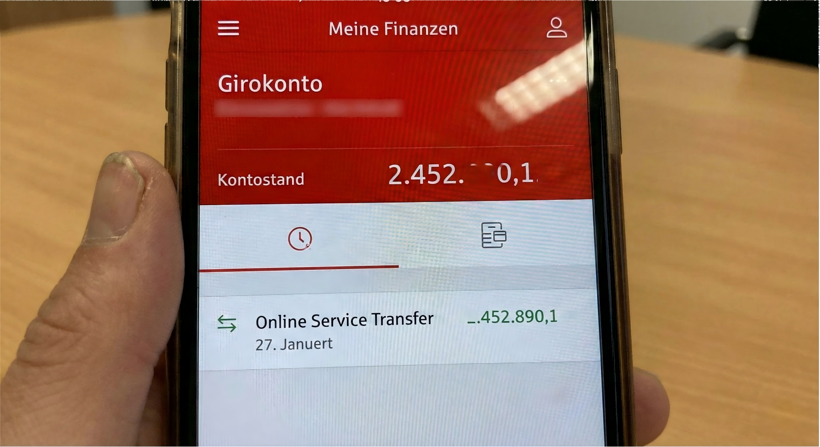 Sparkasse Kontostand